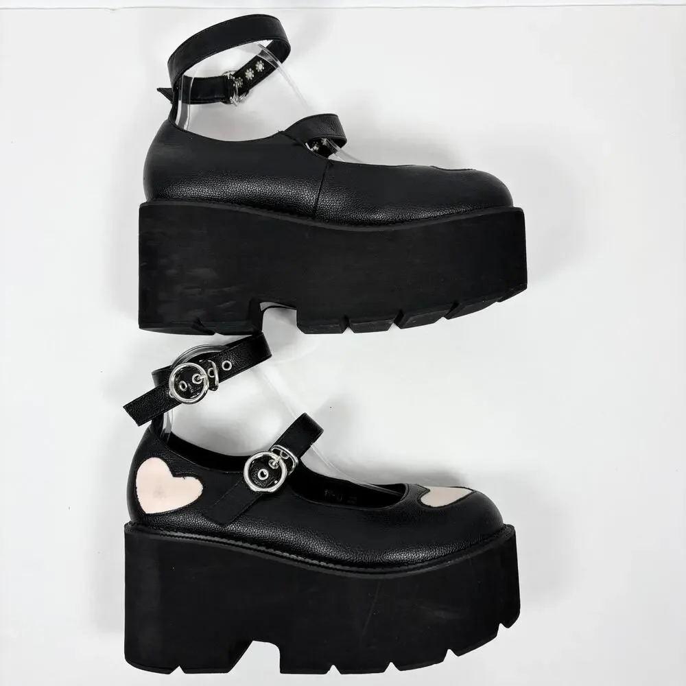 Lolita Mary Jane Shoes Platform 38 / 7.5 Chunky Goth Whimsigoth Kawaii Cosplay